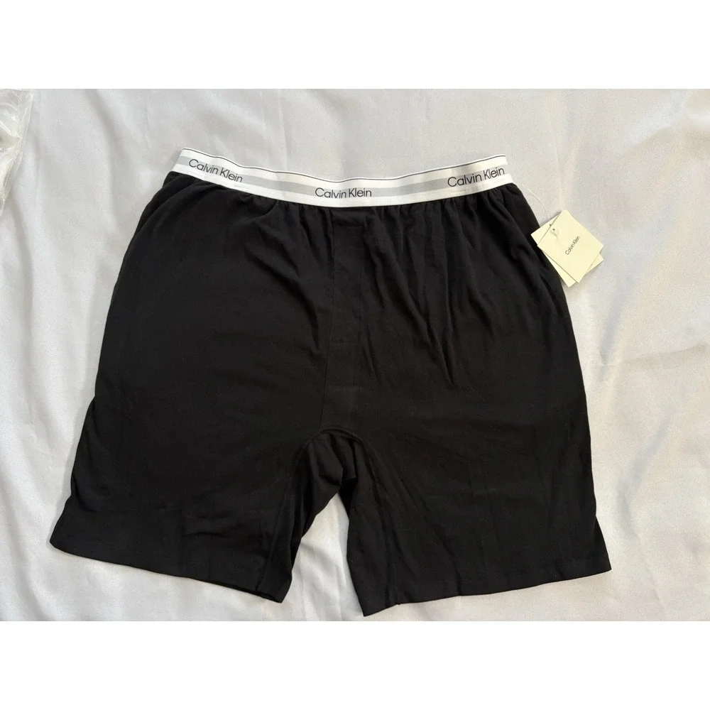 NEW Calvin Klein Shorts Mens Modern Cotton Lounge Shorts Black Men's Size XLarge